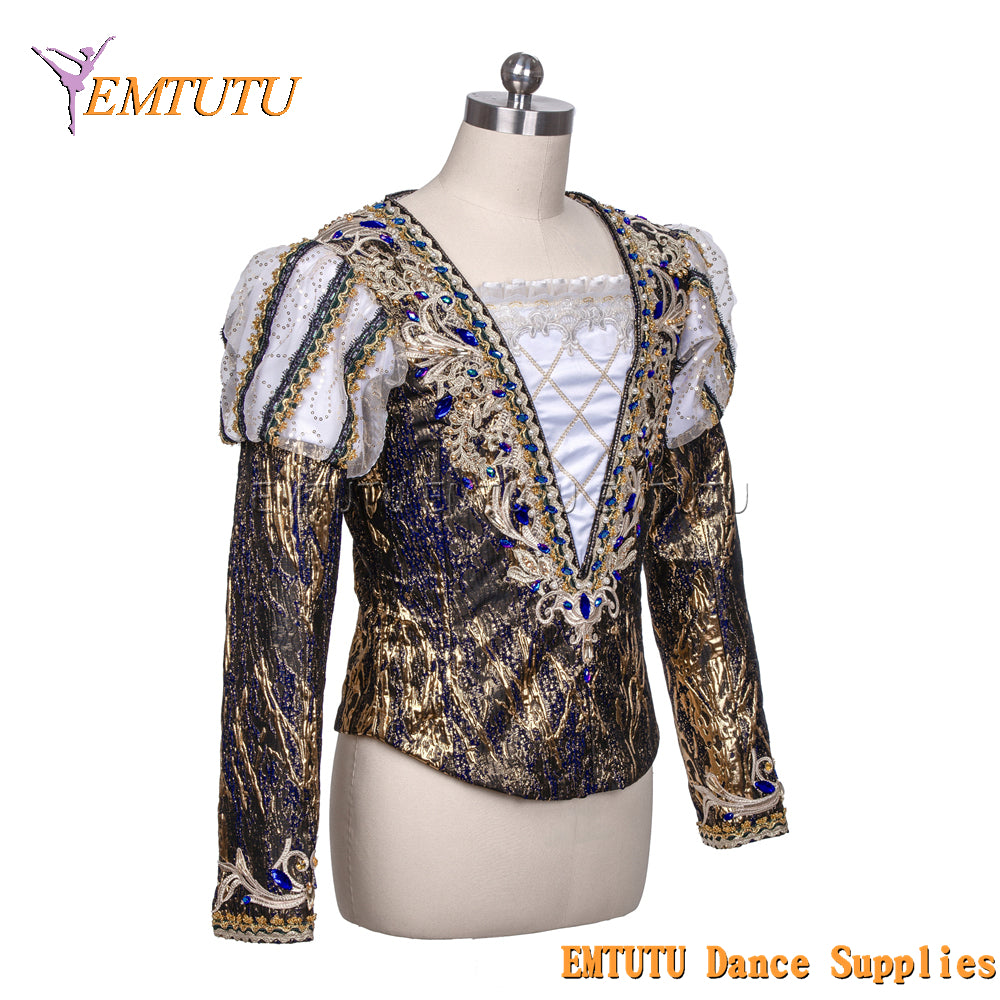 EM027 EMTUTU Customized Men's Ballet Tunic Professional Ballet Costumes for Male Long Sleeve Ballet Jacket for performance