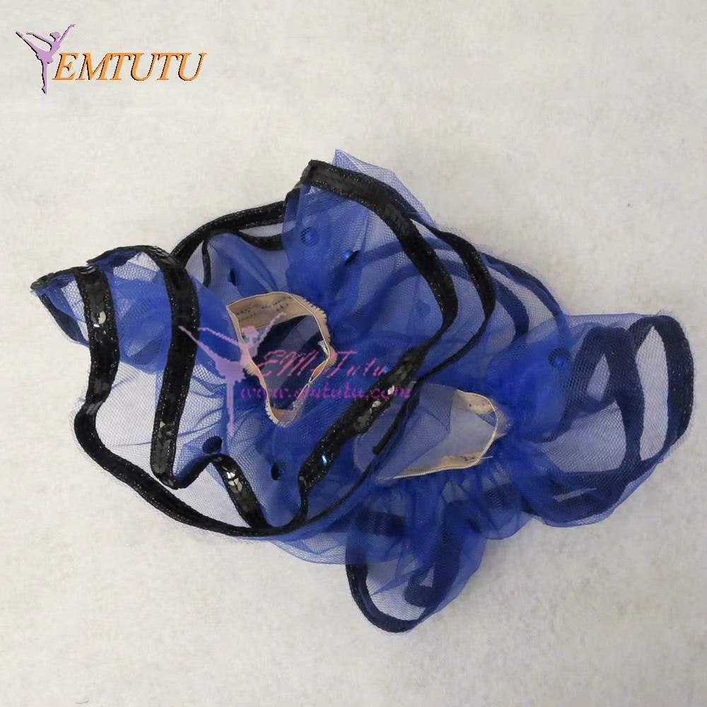EM1052B EMTUTU Harlequinade Professional Ballet Tutu Costume Blue Pancake Performance Tutu Adult Classical Ballet Tutu Dress for Women