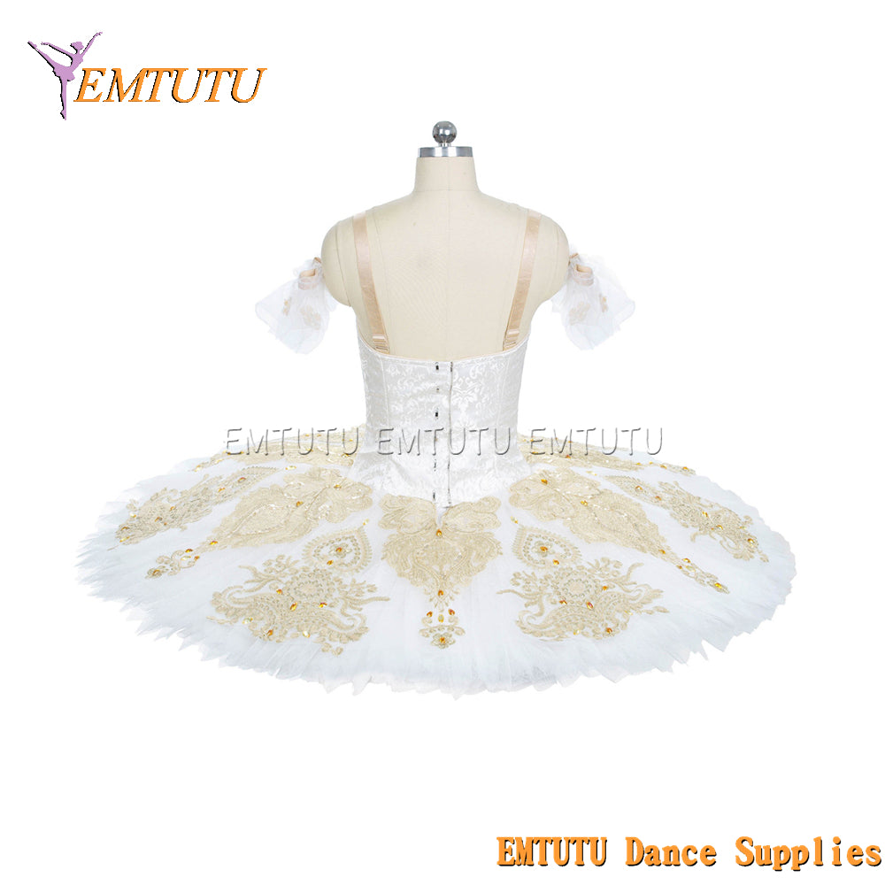 EM1448 EMTUTU Women Girls Professional Ballet Tutu Green Ballet Pancake Tutu Performance Classical Ballet Tutu