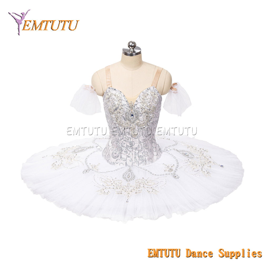 EM1463 EMTUTU Women Girls Professional Ballet Tutu Purple Black Ballet Pancake Tutu Performance Classical Ballet Tutu