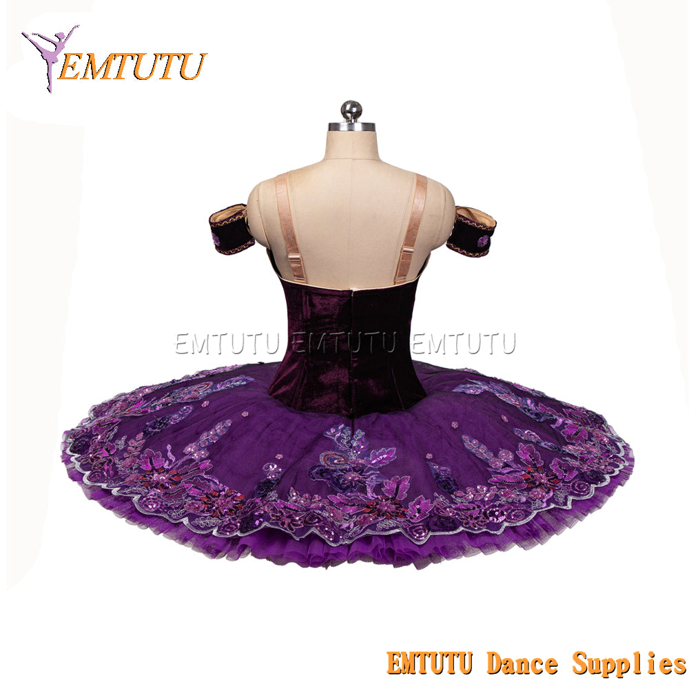 EM1465 EMTUTU Women Girls Professional Ballet Tutu Pink Ballet Pancake Tutu Performance Classical Ballet Tutu