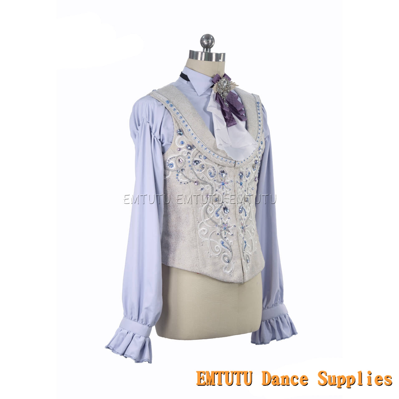 EM033 EMTUTU Customized Men's Ballet Tunic Professional Ballet Costumes for Male Long Sleeve Ballet Jacket for performance