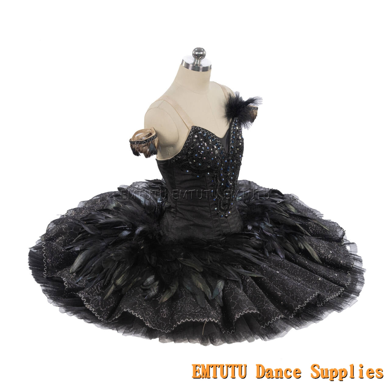 EM1167 EMTUTU Women Girls Black Professional Ballet Tutu Pink Ballet Pancake Tutu Performance Classical Ballet Tutu