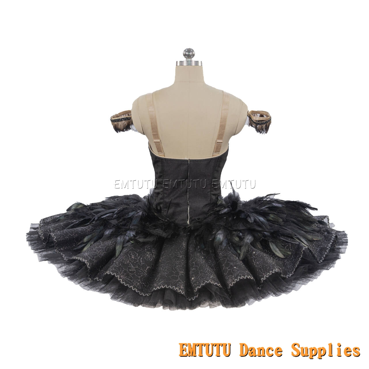 EM1167 EMTUTU Women Girls Black Professional Ballet Tutu Pink Ballet Pancake Tutu Performance Classical Ballet Tutu