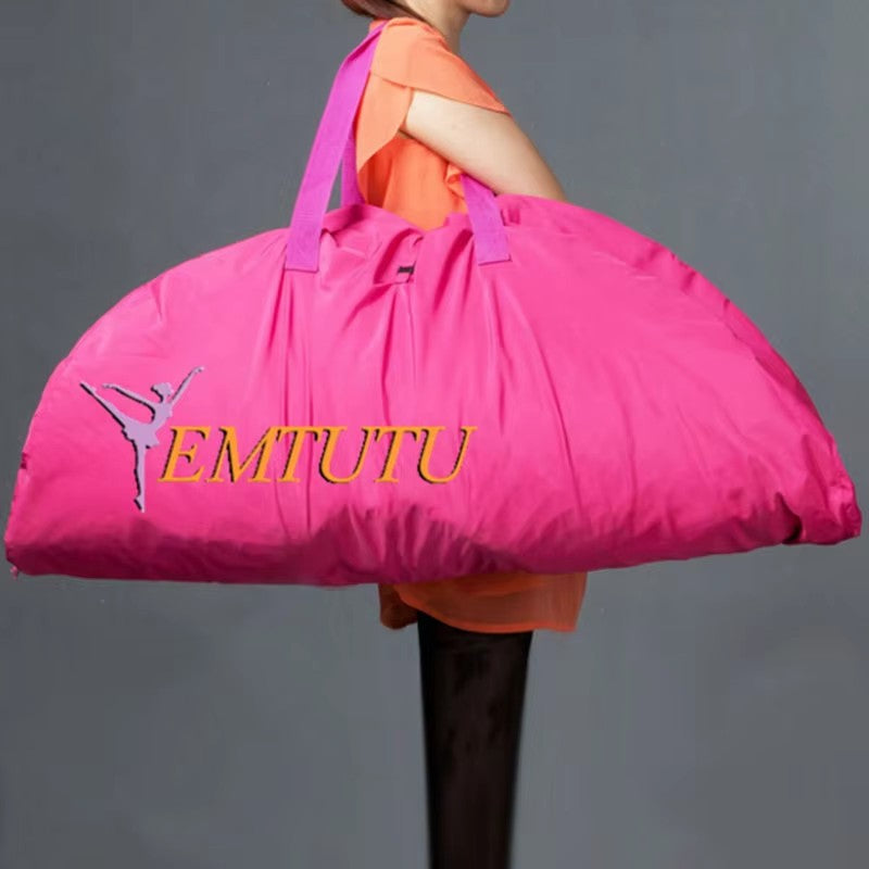 EMbag EMTUTU Professional Ballet Tutu Bag Waterproof Canvas Ballet Tutu Bags Flexible Ballet Tutu Case Package Bags Black Pink Grey 3 Sizes