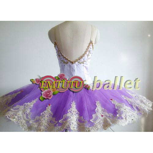 ST285 EMTUTU Adult Women Professional Ballet Tutu Costume Blue Gold Sleeping Beauty Ballet Performance Tutu A shape Ballerina tutu dress