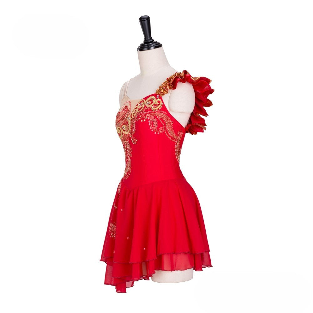 EMTUTU Diana Ballet Variation Ballerina Red Competition Dress Professional Custom Ballet Costumes
