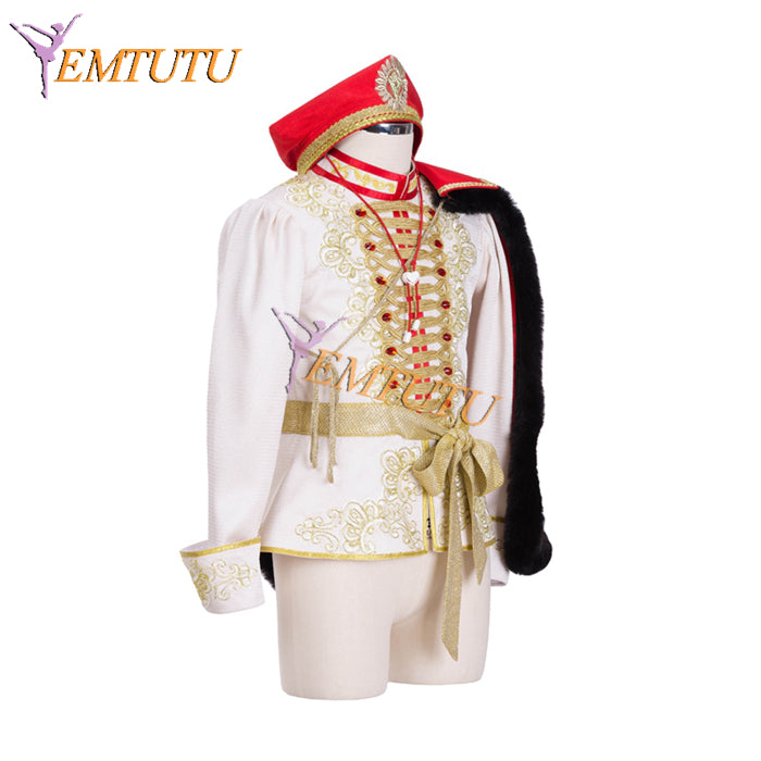 EMTUTU Nutcracker Soldier Cavalier Male Variation Dance Tunic Professional Custom-Made Men's Ballet Costumes