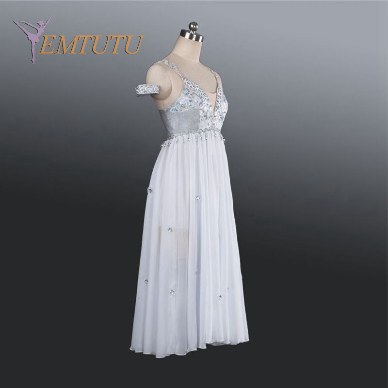 EM1188 EMTUTU Adult Professional White Tutu Ballet Stage Costume Performance Tutus