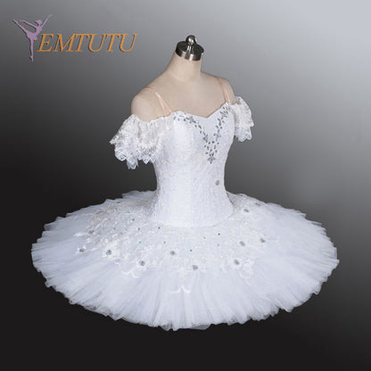 EM1103 EMTUTU Adult Professional White Ballet Tutu Ballet Stage Costume Performance Tutus