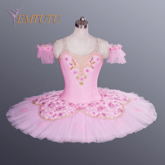 EM1092 EMTUTU Adult Professional Ballet Tutu Peach Pink Sugar Plum Fairy Ballet Stage Costume Nutcracker Competition Performance Tutus