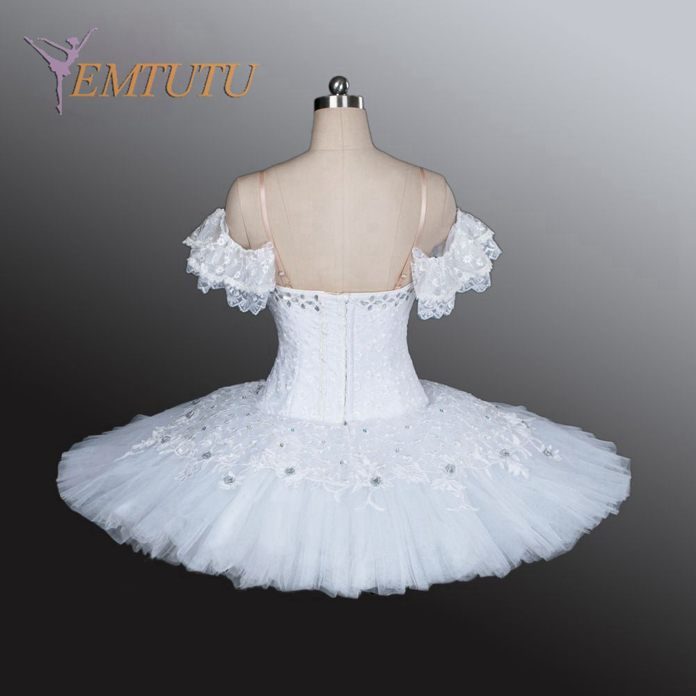 EM1103 EMTUTU Adult Professional White Ballet Tutu Ballet Stage Costume Performance Tutus