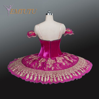 EM1235 EMTUTU Adults Professional Ballet Tutus Pink Gold Nutcracker Performance Tutu Ballet Costume Platter Pancake Classical Ballet Tutu