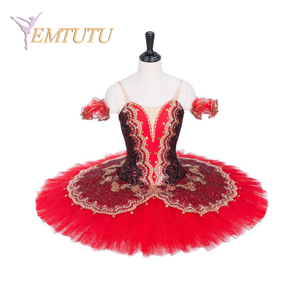 EM1057 EMTUTU Blue Adult Professional Ballet Tutu Women Performance Pancake Tutu Skirt Ballet Stage Tutu Costume