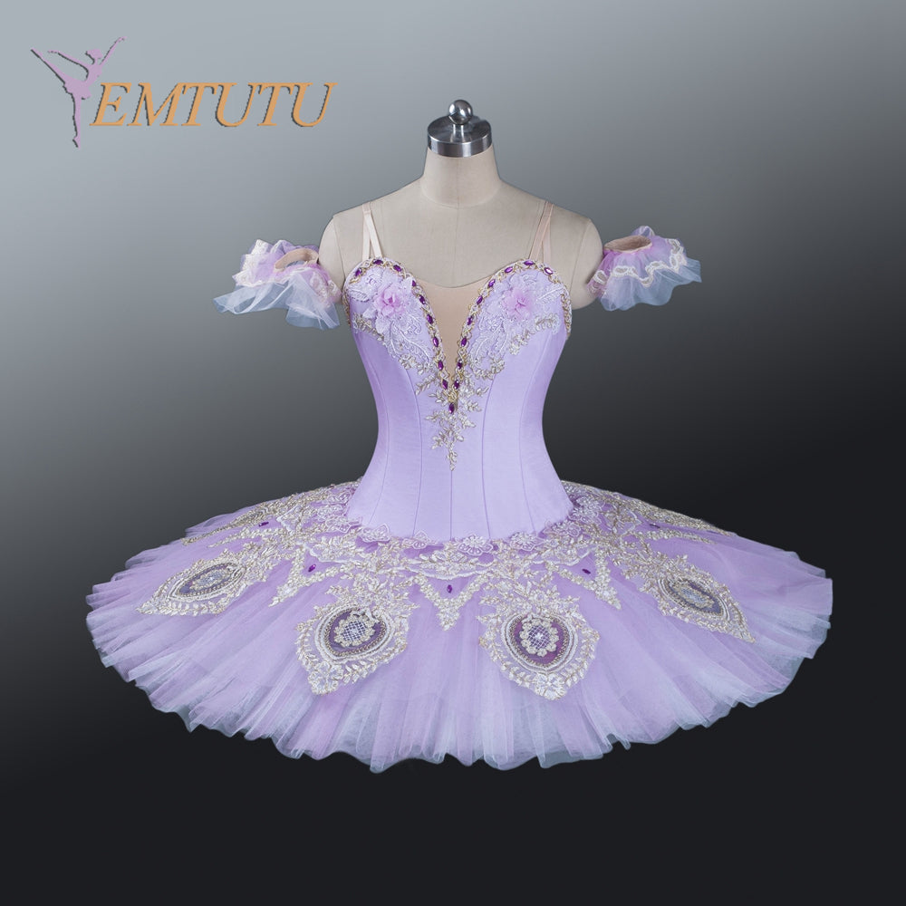 EM1197 EMTUTU lilac fairy tutu women professional ballet tutu ballerina pancake platter classical performance ballet costume professional tutu