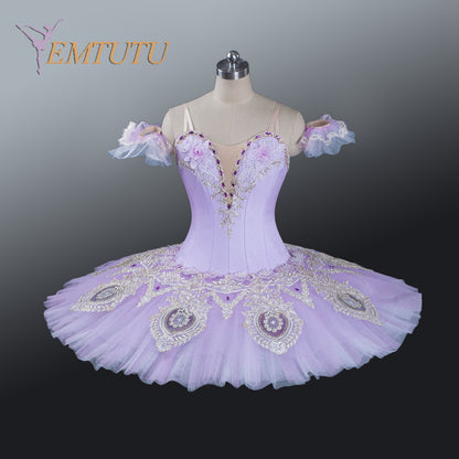EM1197 EMTUTU lilac fairy tutu women professional ballet tutu ballerina pancake platter classical performance ballet costume professional tutu
