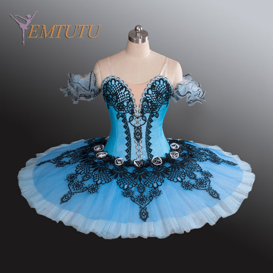 EM1180 EMTUTU Adults Professional Ballet Tutus Blue Black Le Corsaire Performance Tutu Costume Raymonda Platter Pancake Ballet Tutu Dress