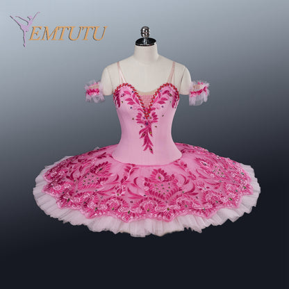 EM1250A EMTUTU Adult Professional Ballet Tutu Pink Women Ballet Stage Costumes Competition Classical Tutus Pancake Tutu Skirt