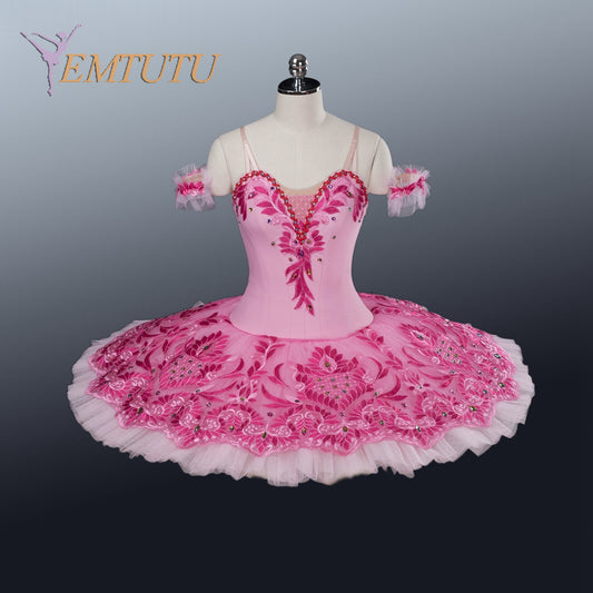 EM1250A EMTUTU Adult Professional Ballet Tutu Pink Women Ballet Stage Costumes Competition Classical Tutus Pancake Tutu Skirt