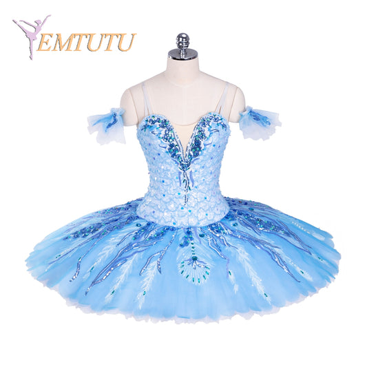 EM1384 EMTUTU Blue Bird Classical Professional Ballet Tutu Sleeping Beauty Performance Competition Ballet Costumes Bell Shaped Women Girls