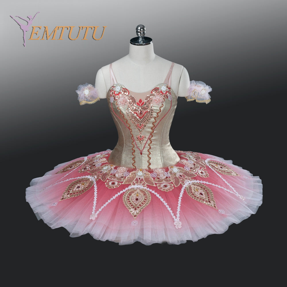 EM1256 EMTUTU Adult Professional Pink Tutu Ballet Stage Costume Performance Tutus