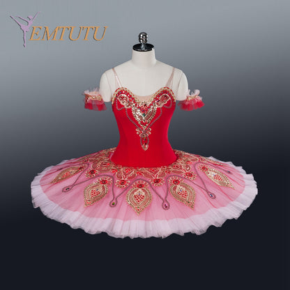 EM1259 EMTUTU Women Gamzatti Professional Ballet Tutus Skirt Red Pink Le Corsaire Performance tutu Ballet Stage Costume Ballerina Ballet Dress