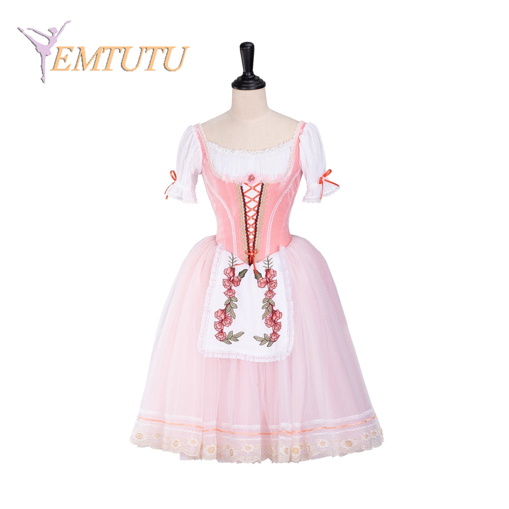EM1360 EMTUTU Adult Child Professional Ballet Long Tutu Costume Pink La Fille mal gardée Classical Ballet Tutu Costumes Peasant Giselle Blue