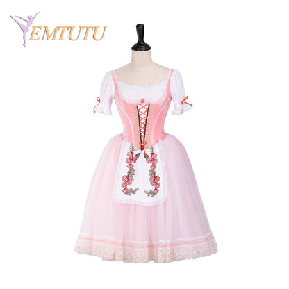 EM1360 EMTUTU Adult Child Professional Ballet Long Tutu Costume Pink La Fille mal gardée Classical Ballet Tutu Costumes Peasant Giselle Blue