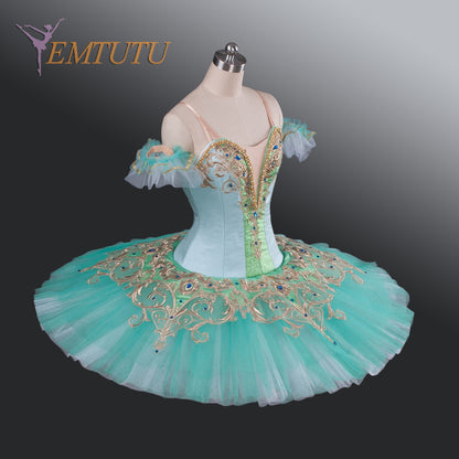 EM1186 EMTUTU Adult Professional Green Tutu Ballet Stage Costume Performance Tutus