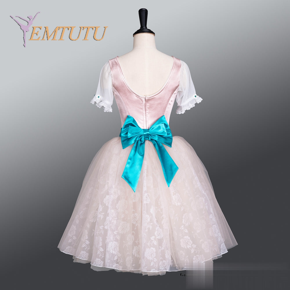 EM1372 EMTUTU Professional Romantic Ballet Tutu Graduation Ball Variation Carnation Color Professional Ballet Long Tutu Dresses Custom Made