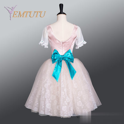 EM1372 EMTUTU Professional Romantic Ballet Tutu Graduation Ball Variation Carnation Color Professional Ballet Long Tutu Dresses Custom Made