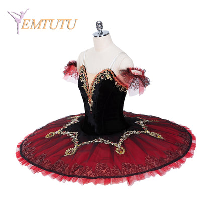 EM1353 EMTUTU Adult Gilrs Esmeralda Professional Ballet Tutus Paquita Women Ballet Stage Costume Black Red Don Quixote Black Red Custom Made
