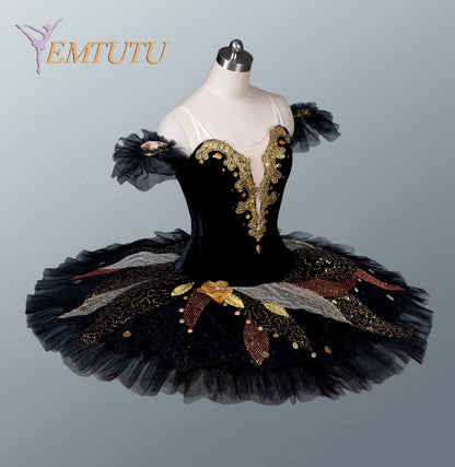 EM1125  EMTUTU adult black swan ballet tutu swan lake professional tutus women classical platter tutu competition performance ballet costume