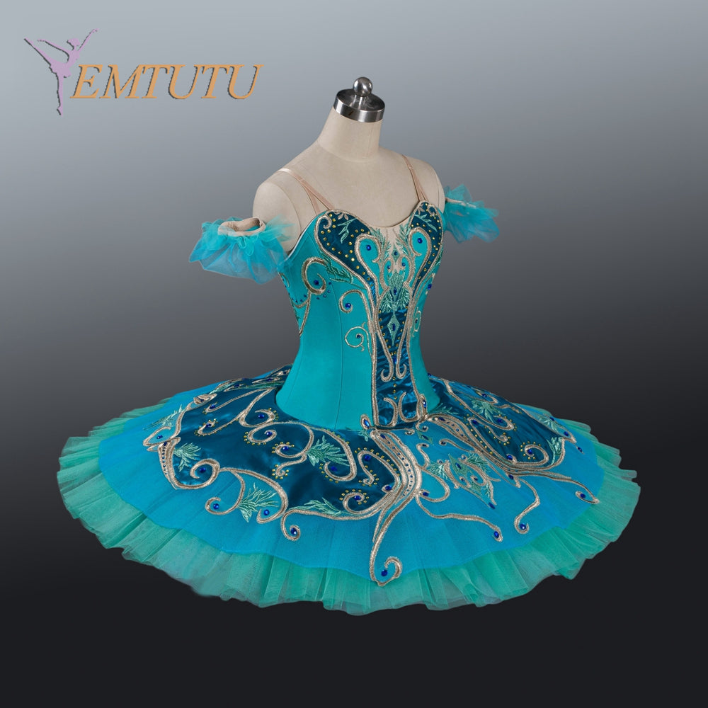 EM1195 EMTUTU  adult women professional ballet tutus Le Corsaire tutu Green Gold classical performance tutus competition ballet costume