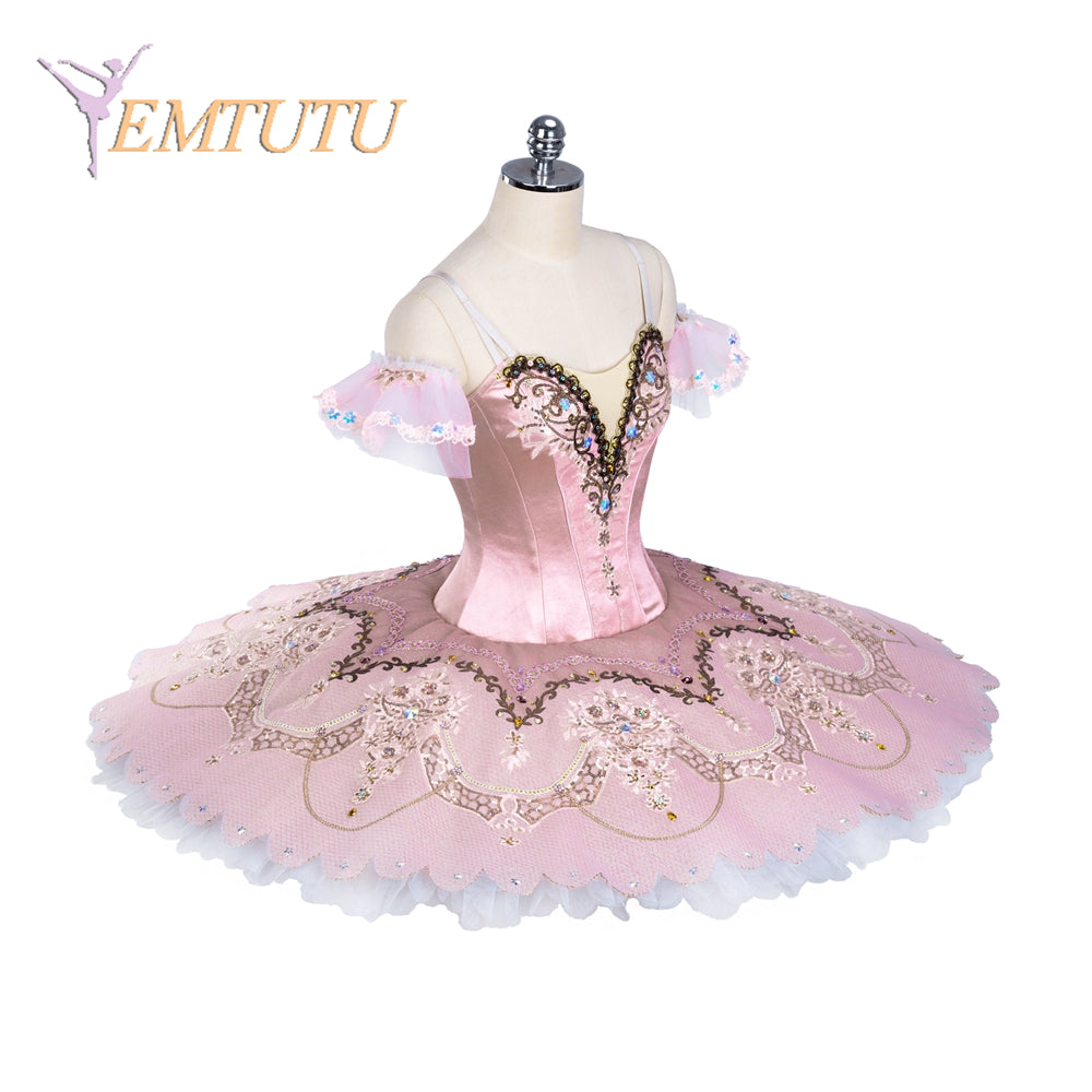 EM1379 EMTUTU Women Girls Professional Ballet Tutu Pink Sleeping Beauty Ballet Performance Classical Ballet Tutu Nutcracker Adult Child