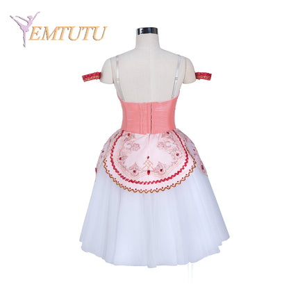 EM1348 EMTUTU Adult Profesional Ballet Long tutu Dress Women Girls Performance Competition Ballet Tutu Costume Coppelia Wedding Variation
