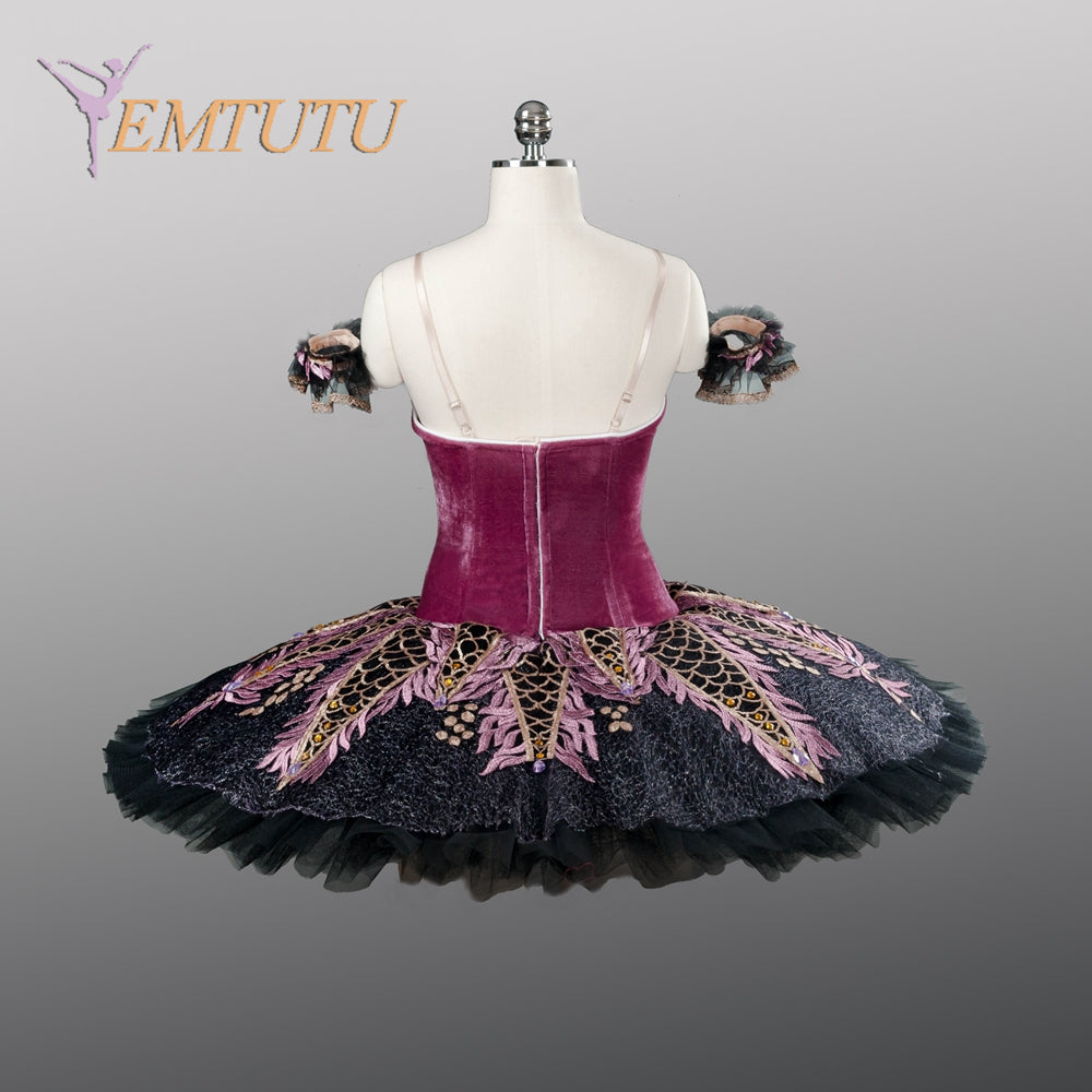EM1252  EMTUTU Adult Professional Red Black Tutu Ballet Stage Costume Performance Tutus