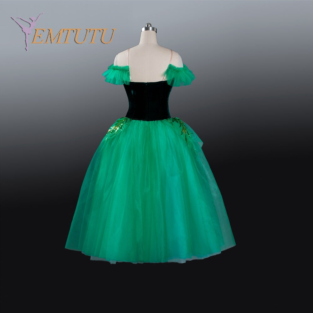 EM1205 EMTUTU Adult Professional Green Tutu Ballet Stage Costume Performance Tutus
