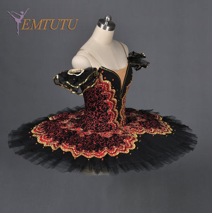 EM1057 EMTUTU Blue Adult Professional Ballet Tutu Women Performance Pancake Tutu Skirt Ballet Stage Tutu Costume