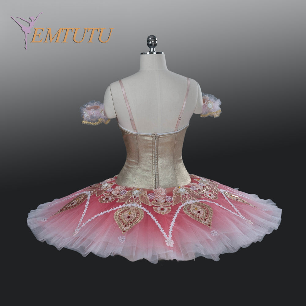 EM1256 EMTUTU Adult Professional Pink Tutu Ballet Stage Costume Performance Tutus