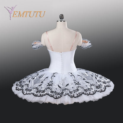 EM1250 EMTUTU Adult Professional Ballet Tutu White Black Women Ballet Stage Costumes Competition Classical Tutus Pancake Tutu Skirt