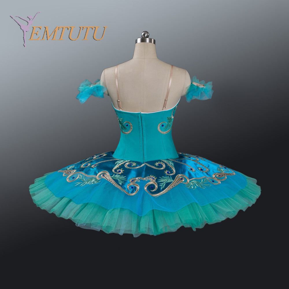 EM1195 EMTUTU  adult women professional ballet tutus Le Corsaire tutu Green Gold classical performance tutus competition ballet costume