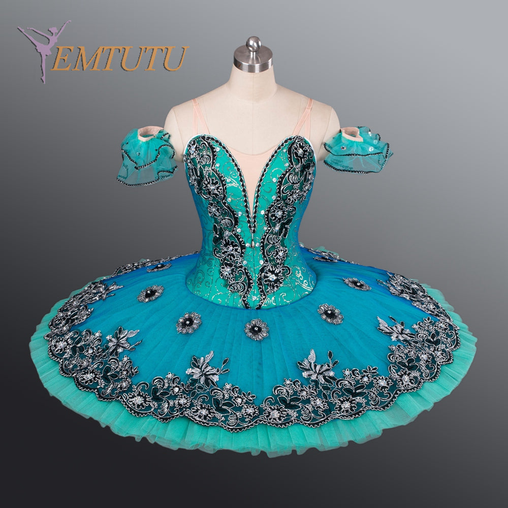 EM1055  EMTUTU Women professional ballet tutu Black Swan Tutus competition ballerina ballet stage costume Concert Performance pancake tutus