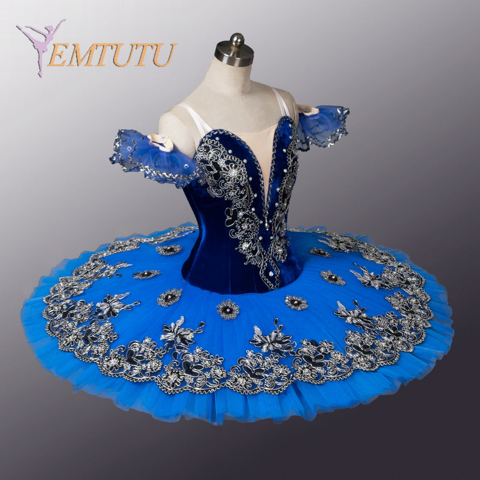 EM1055  EMTUTU Women professional ballet tutu Black Swan Tutus competition ballerina ballet stage costume Concert Performance pancake tutus
