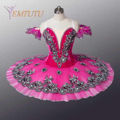 EM1055  EMTUTU Women professional ballet tutu Black Swan Tutus competition ballerina ballet stage costume Concert Performance pancake tutus