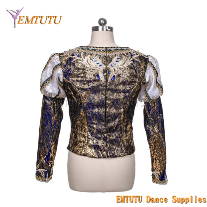 EM027 EMTUTU Customized Men's Ballet Tunic Professional Ballet Costumes for Male Long Sleeve Ballet Jacket for performance