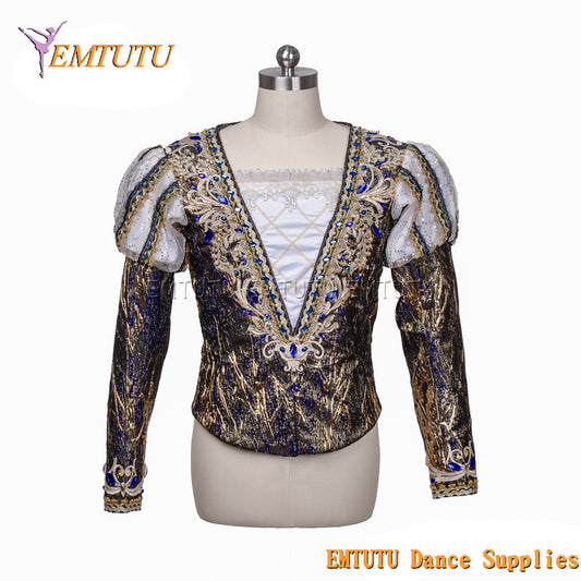 EM027 EMTUTU Customized Men's Ballet Tunic Professional Ballet Costumes for Male Long Sleeve Ballet Jacket for performance