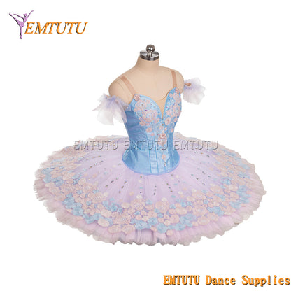 EM1439 EMTUTU Women Girls Professional Ballet Tutu Pink Ballet Pancake Tutu Performance Classical Ballet Tutu