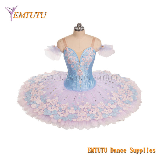 EM1439 EMTUTU Women Girls Professional Ballet Tutu Pink Ballet Pancake Tutu Performance Classical Ballet Tutu