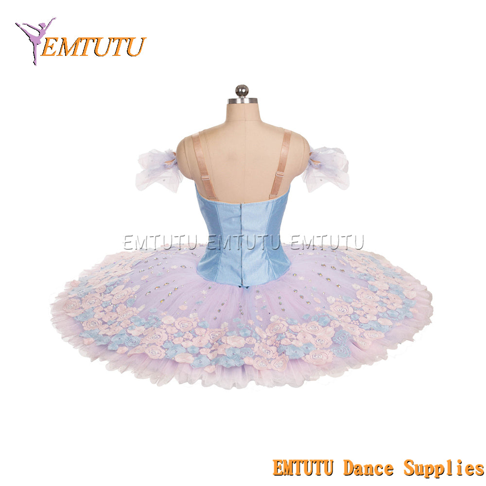 EM1439 EMTUTU Women Girls Professional Ballet Tutu Pink Ballet Pancake Tutu Performance Classical Ballet Tutu